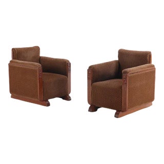 A Pair of Art Deco Club Chairs, C. 1930. For Sale