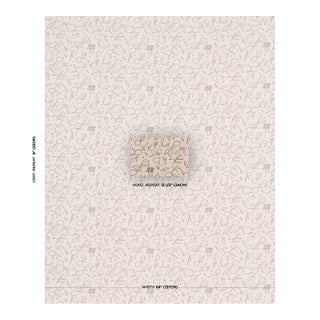 Schumacher X Caroline Z Hurley Jungle Vine Fabric In Oat For Sale