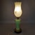 1950s White and Green Murano Glass Table Lamp with Brass Flowers, 1950s For Sale - Image 5 of 16
