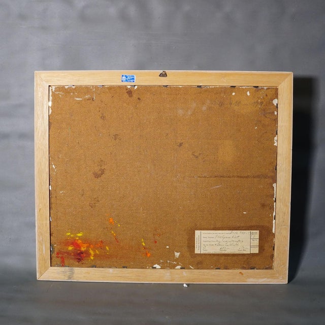 Impressionistic Painting of a Garden With Buildings in the Background For Sale - Image 6 of 7