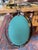 Black Vintage Oval Iron Frame Wall Mirror With Hanging Loop For Sale - Image 8 of 10
