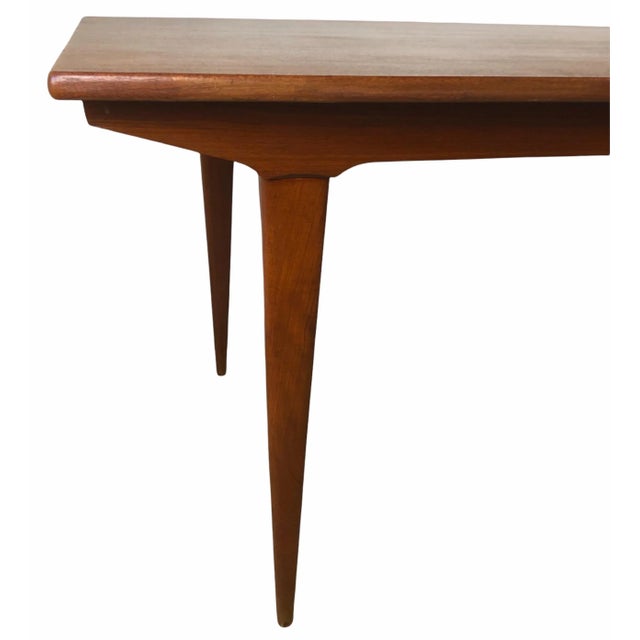Brown Extendable Scandinavian Style Dining Table For Sale - Image 8 of 13