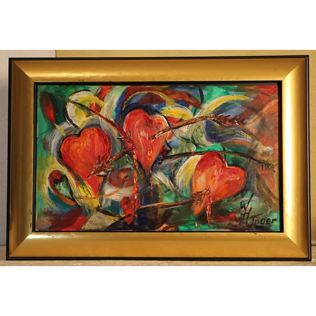This is an original oil painting by the renowned German artist Wolfgang Heinz Unger (1929-2019), featuring vibrant and...