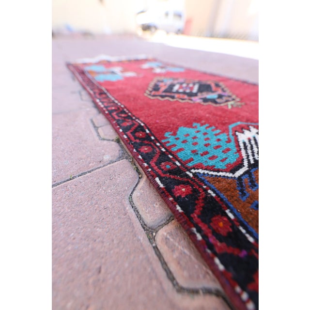 Textile 1970s Rustic Red Oriental Hand Knotted Wool Rug For Sale - Image 7 of 13