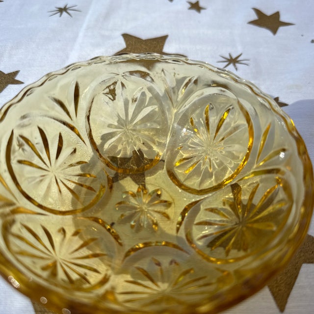Amber Vintage Amber Glass Bowls- Set of 2 For Sale - Image 8 of 9