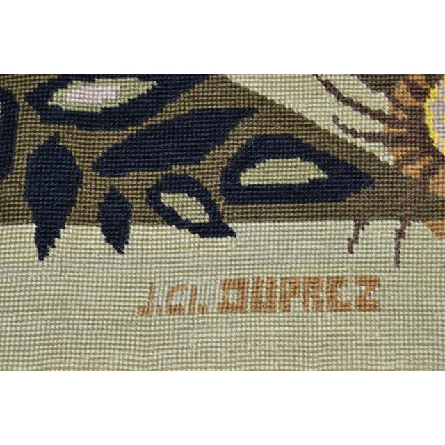 Jean-Claude Duprez Handwoven French Wool & Cotton Tapestry Fall Leaves 1960 For Sale In Miami - Image 6 of 10