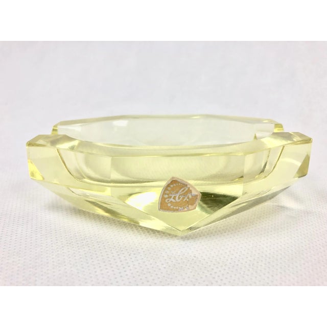 Art Deco Crystal Ashtray from Železný Brod, 1930s For Sale - Image 4 of 12