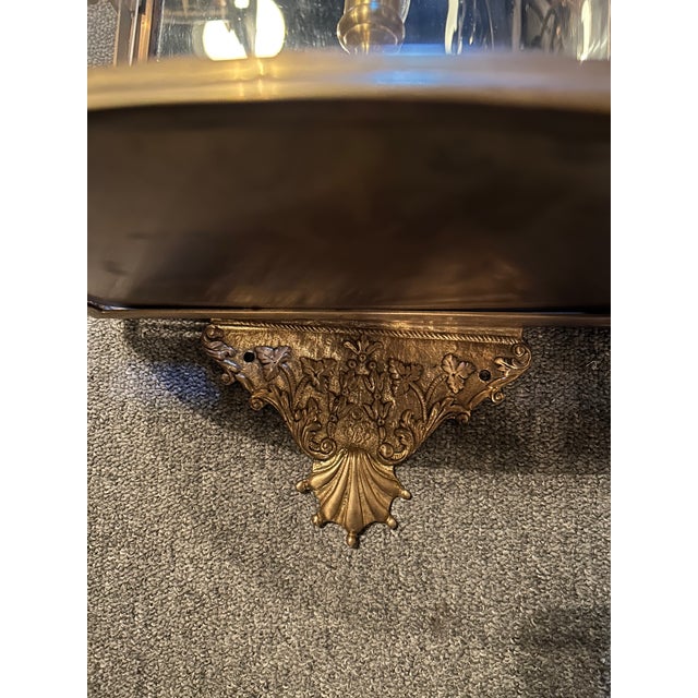 Metal 1980s Vaughn Brass & Curved Plexiglass Wall Lanterns - a Pair For Sale - Image 7 of 11