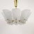 Metal Mid-Century Brass Chandelier with White Textured Glass Lamp Shades attributed to J. T. Kalmar for Kalmar, 1950s For Sale - Image 7 of 11