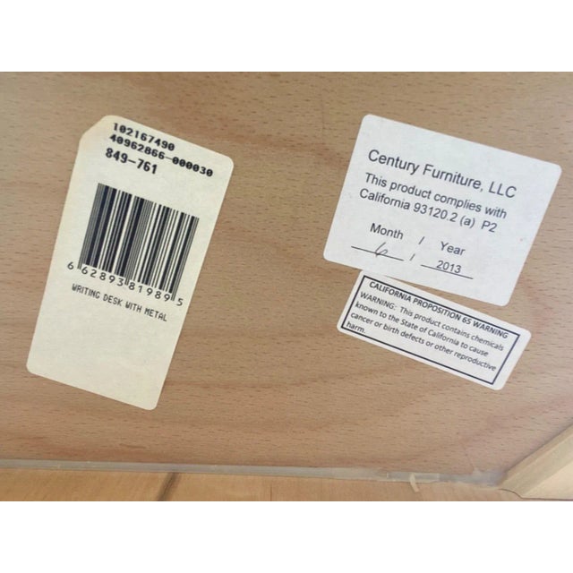 Century Furniture Modern Chrome and Zebra Wood Metal Base Desk Table 849-761 For Sale - Image 9 of 11