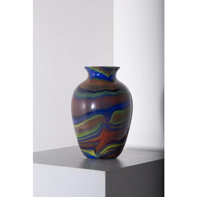 Postmodern Murano Glass Vase by Ottavio Missoni, Italy, 1980s For Sale - Image 9 of 9