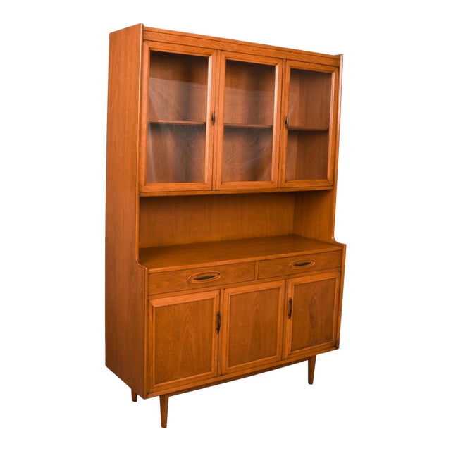 Mid-Century Modern Hutch China Cabinet Morganton Furniture CopenArt Line For Sale
