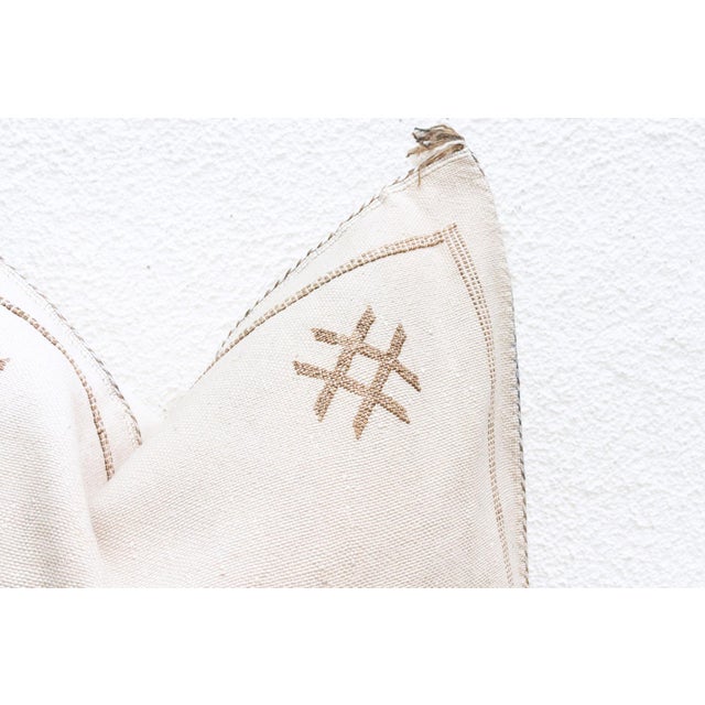 1990s Fez Fog Large Silk Rug Pillow For Sale - Image 5 of 8