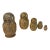 Signed Soviet Russian Matryoshka Nesting Doll Set W/ Pyrography Decor 6.25” Tall For Sale
