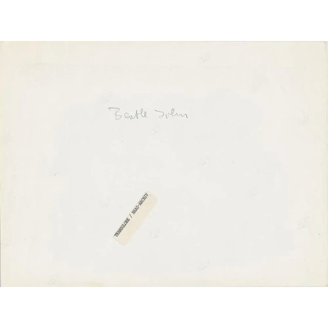 John Lennon with Guitar, 1970s, Black and White Photograph For Sale - Image 4 of 5