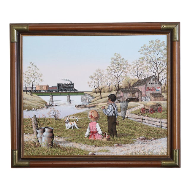 Late 20th Century Serigraph " Kid Playing" For Sale