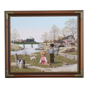 Late 20th Century Serigraph " Kid Playing"