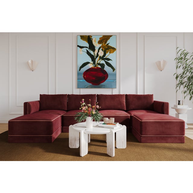 Discover the timeless elegance of the Willow Sectional, a modular masterpiece upholstered in luxurious velvet. This...
