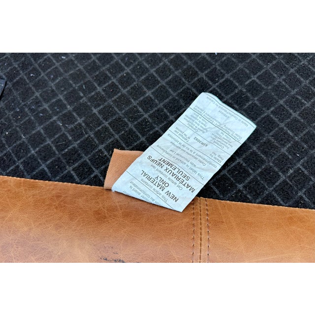 Vintage Distressed Leather Chesterfield Sofa | Made in Canada | Camel Brown | Circa 1990s For Sale - Image 17 of 18
