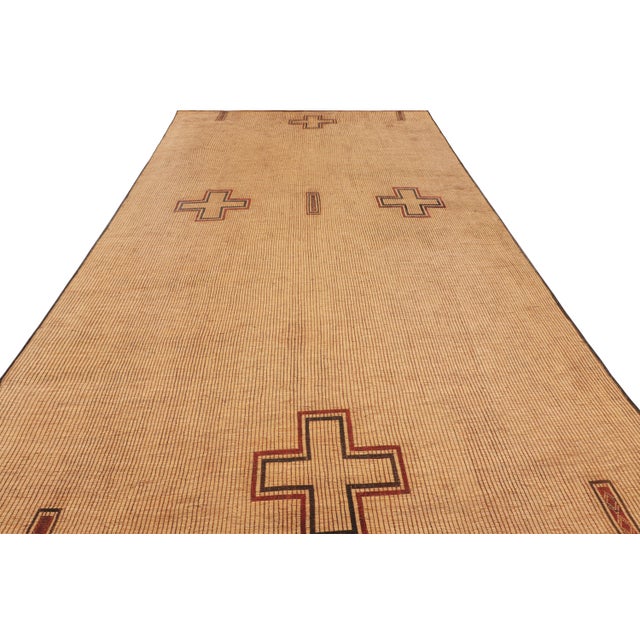 1950s Oversized Vintage Moroccan Tuareg Mat With Geometric Patterns, From Rug & Kilim For Sale - Image 5 of 7