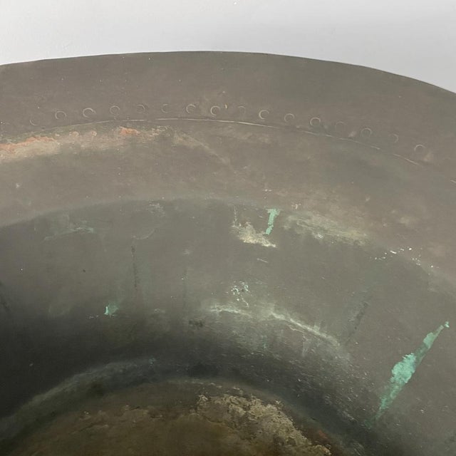 1930s Vintage Italian Round Pot in Copper, 1930s For Sale - Image 5 of 12