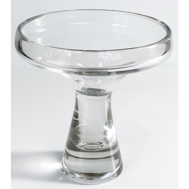 Stunning Mid-Century Modern Heavy Orrefors Standing Fruit Bowl Signed 5.9 LBS. This lovely Contemporary Heavy Crystal...