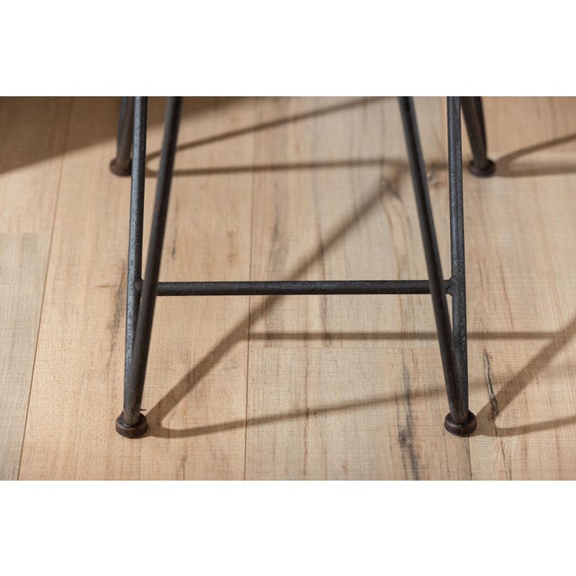 Vintage 90's Industrial Iron and Plywood Dining Chairs – Design by Sauer & Gueswel For Sale - Image 11 of 16
