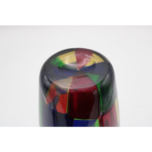 Mid-Century Modern 1980s "Pezzato" Vase by Fulvio Bianconi for Venini For Sale - Image 3 of 8