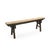 The Story Bench in Black from Zentique is a minimalist reclaimed elm bench with a thick plank seat on simple straight...