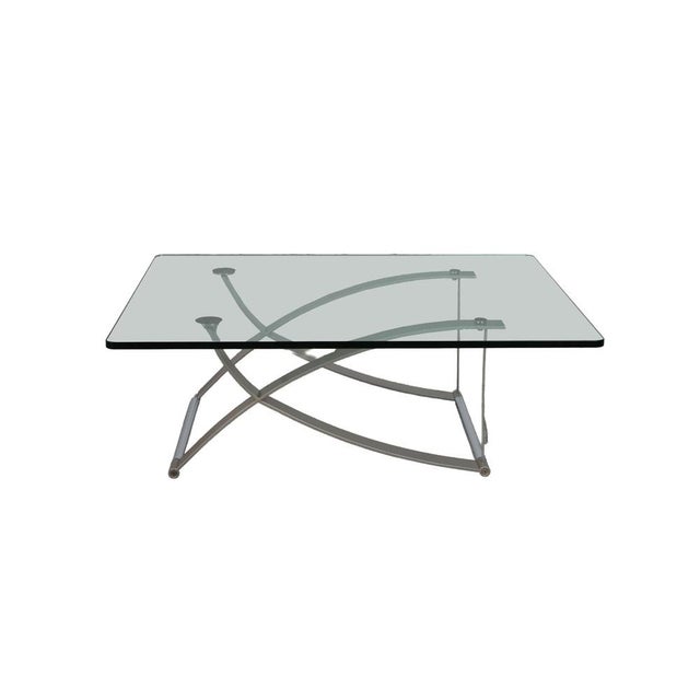 Silver Model 1150 Coffee Table in Glass and Metal from Rolf Benz For Sale - Image 8 of 9