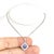 Italian Diamond Sapphire Necklace 2.32 TCW 18k Gold Women Certified For Sale - Image 3 of 10