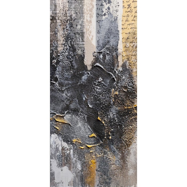 2020s Olha Komisaryk Abstract Interior Painting in Black and White — Acrylic on Canvas For Sale - Image 5 of 5