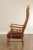 Mid Century Unusual High Back Sculpted Maple & Leather Arm Chair For Sale - Image 10 of 12