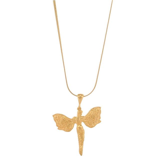 Heavenly Guardian Gold Vermeil Necklace For Sale - Image 12 of 12