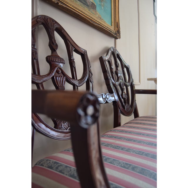 Late 19th- To Early 20th-Century Hepplewhite-Style Settee For Sale - Image 4 of 5