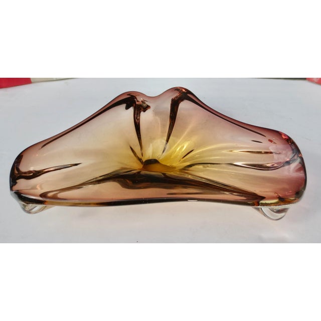 Mid-Century Modern Murano Glass Splash Bowl Circa 70s For Sale - Image 3 of 8