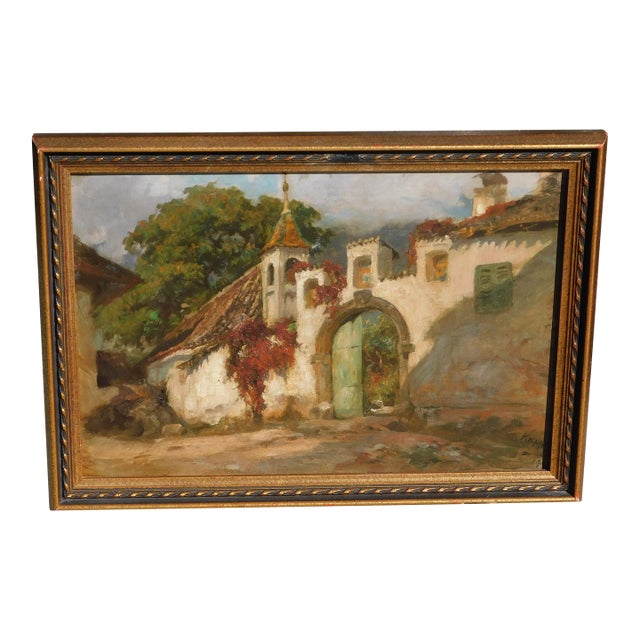 Late 19th Century Albert Kappis B. 1836 Oil Painting Listed German Artist For Sale