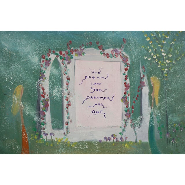 Mid-Century Modern Mid Century Modern Surrealist Hawaiian Visionary Art - The Dream & the Dreamers by Marguerite Blasingame For Sale - Image 3 of 7