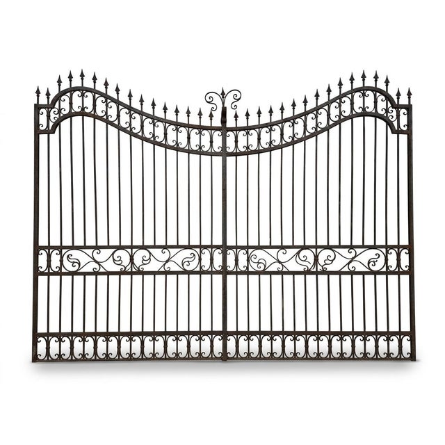 Antique Wrought Iron Wave Gate, 1940s For Sale - Image 3 of 3