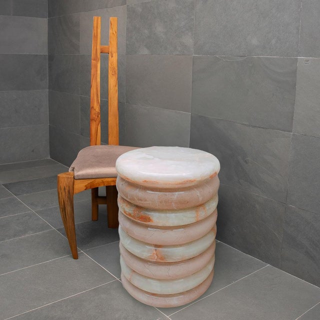 Onyx and Marble Side Table by Forzini, in New conditions. Designed from 2000