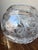 Late 20th Century Vintage Etched and Cut Crystal Glass Rose Bowl 6" For Sale - Image 5 of 10