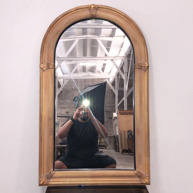 The Bombay Company Black and Gold Arch Mirror Chairish