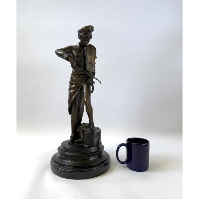 Bronze Sculpture of Violinist – 21" For Sale - Image 11 of 11