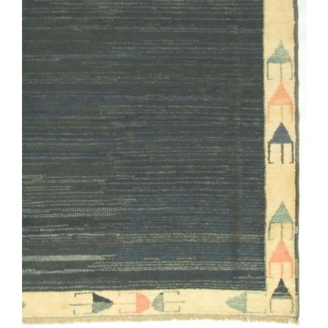 Textile Vintage Circa 1960 Gabbeh Rug 4ft 9in X 5ft 9in For Sale - Image 7 of 8