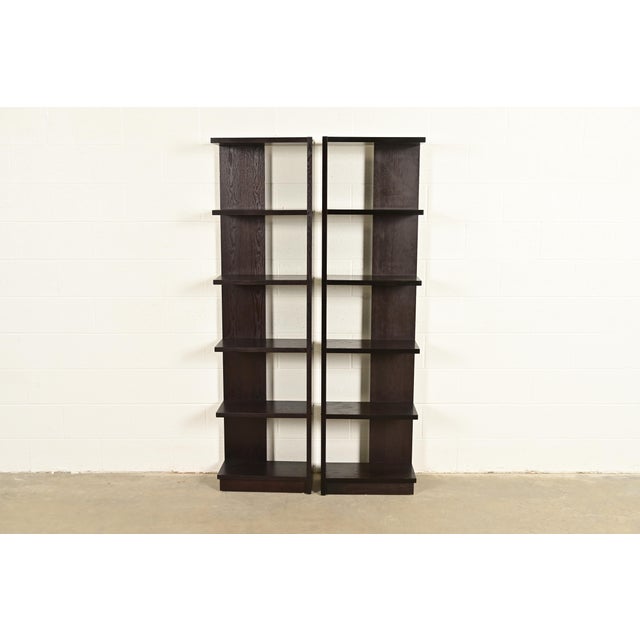 Modern Art Deco Dark Oak Modular Étagères or Bookcases, Pair For Sale - Image 11 of 11
