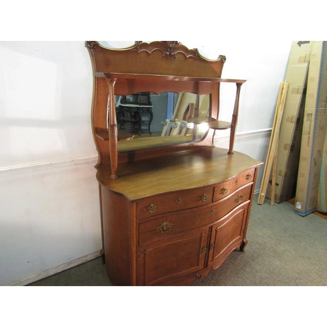1900 - 1909 Early 1900's Quartersawn Oak Sideboard For Sale - Image 5 of 11