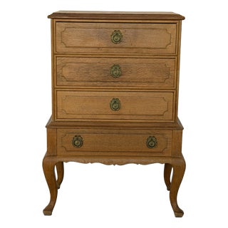 Danish Quartersawn Oak Chest of Drawers by Henning Kjærnulf, 1960s For Sale