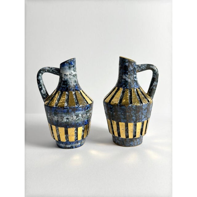 Mid-Century Modern Italian Ceramic Vases by Fratelli Fanciullacci, 1960s, Set of 2 For Sale - Image 6 of 11