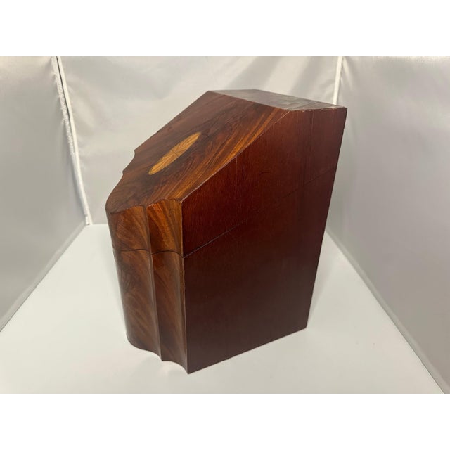 Baroque George III Mahogany Knife Box: 18th Century Serpentine Stationery Storage For Sale - Image 3 of 10