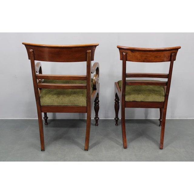 French Art Deco Walnut Dining Armchairs, France, 1930s, Set of 12 For Sale - Image 9 of 18
